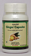 Load image into Gallery viewer, Ayur365 Ginger Capsules for Cough & Cold, Nausea & Vomiting, for Digestive Support