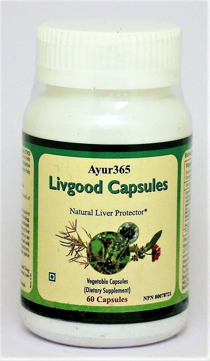 Ayur365 Livgood Capsules - Natural Liver Cleanse & Liver Detox 60 ct.